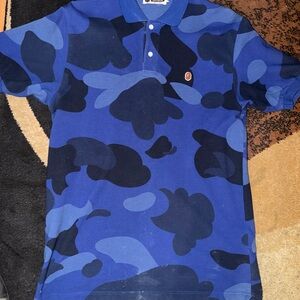 Blue Camouflage Polo Shirt